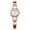 Rhythm L1301S06 rose gold stainless steel & white analog dial ladies simple watch