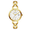 Rhythm LE1606S03 golden stainless steel & white analog dial ladies fashion watch