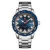 NaviForce 9178 silver stainless steel chain blue analog dial men's quartz watch