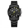 Rhythm S1402S06 black stainless steel band & black chronograph dial men’s luxury watch