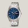 Casio MTP-1335D-2AV silver stainless band & blue dial men's quartz watch