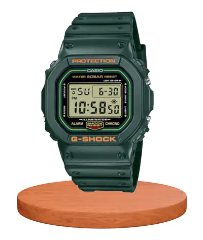 G-Shock DW-5600RB-3D green resin strap & digital dial men's wrist watch with G-shock protection
