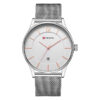 Curren 8231 silver mesh steel chain & white analog dial men's dress watch