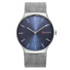 Curren 8256 silver mesh steel chain & blue analog dial men's formal watch