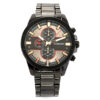 Curren 8274 black stainless steel chain & grey chronograph dial men's gift watch