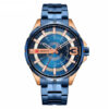 Curren 8333 blue stainless steel chain & blue analog dial men's luxury watch
