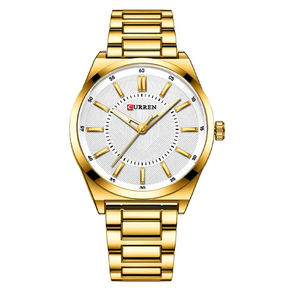 Curren 8407 Golden Steel Chain Analog Display Men's Gift Watch