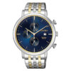 Citizen-AN3614-54L two tone stainless steel band blue chronograph dial men's hand watch