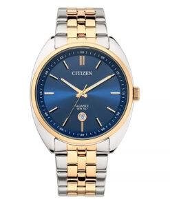 Citizen BE5096-53L two tone stainless steel chain blue analog dial men's gift watch