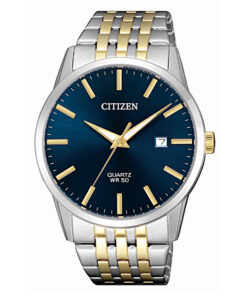 Citizen BI50006-81L two tone stainless steel chain blue analog dial men's dress watch