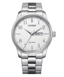 Citizen BM8550-81A silver stainless steel chainwhite numeric dial men's eco-drive wrist watch