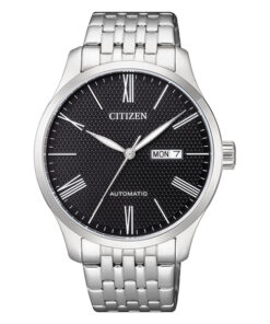 Citizen NH8350-59E silver stainless steel chain black roman dial men's automatic hand watch