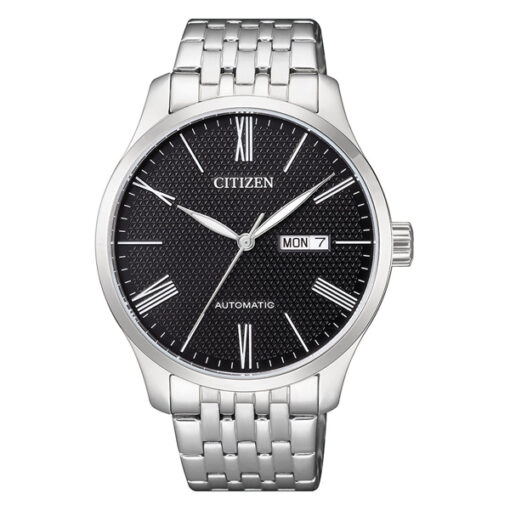 Citizen NH8350-59E silver stainless steel chain black roman dial men's automatic hand watch