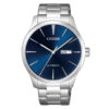 Citizen NH8356-59L silver stainless steel blue analog dial men's automatic wrist watch