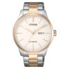 Citizen NH8356-87A two tone stainless steel chain white analog dial men's automatic gift watch