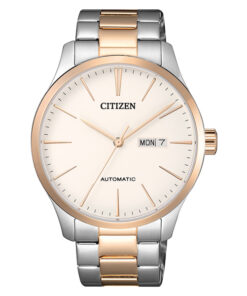 Citizen NH8356-87A two tone stainless steel chain white analog dial men's automatic gift watch