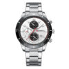 Curren 8417 silver stainless steel white chronograph dial men's quartz wrist watch