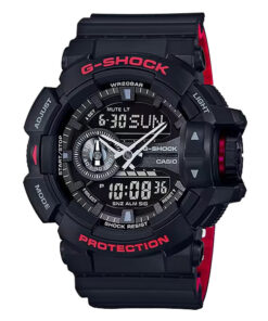 G-Shock GA-400HR-1A black resin band round analog digital dial men's quartz watch