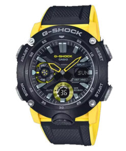 Casio G-Shock GA-2000-1A9 black resin band & round analog digital dial men's shock resistant stylish watch