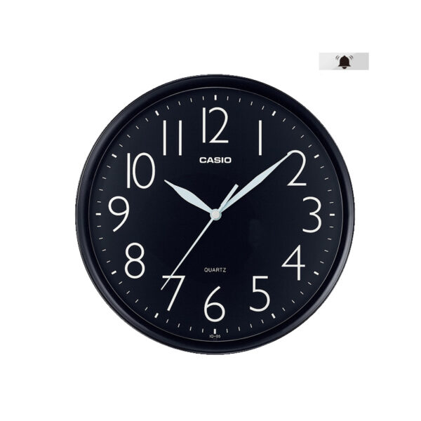 Casio IQ-05-1D black resin case analog numeric dial wall clock