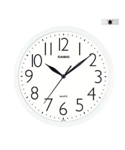 Casio IQ-05-7D white resin case analog numeric dial wall clock