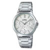 Casio LTP-V300D-7A silver stainless steel chain & silver multi hand dial ladies standard watch