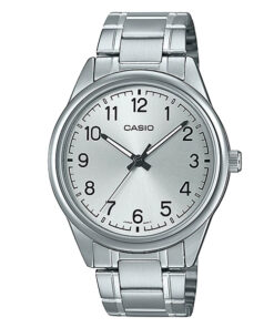 Casio MTP-V005D-7B4 silver stainless steel chain & silver analog dial men’s standard watch