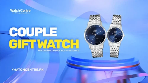 Q&Q QA56J202Y & QA57J202Y silver stainless steel chain blue analog dial pair gift watch review