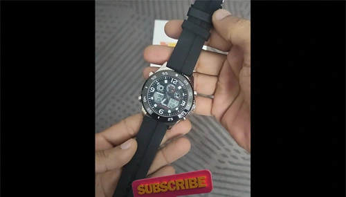 Skmei 1538 black resin band round analog digital men's quartz wrist watch review