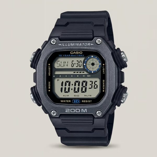Casio DW-291HX-1AV black resin band & digital dial men's sports design watch