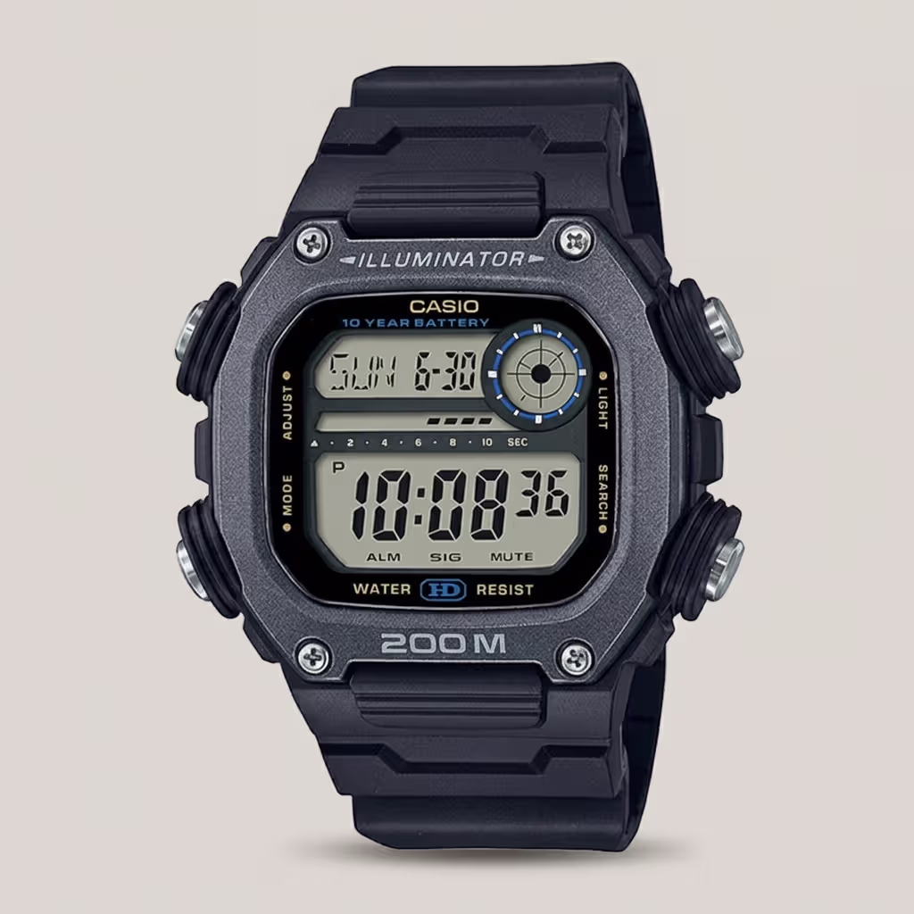 Casio DW-291HX-1AV black resin band & digital dial men's sports design watch