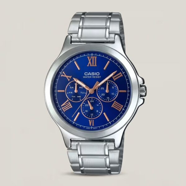 Casio MTP-V300D-2A Men's Blue Multi Dial Stainless Steel Watch | Original Casio Pakistan