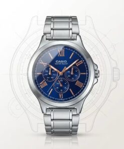 Casio MTP-V300D-2A Men's Blue Multi Dial Stainless Steel Watch | Original Casio Pakistan