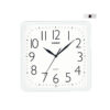 Casio IQ-06-7D white resin case white square analog numeric dial wall clock