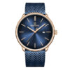 NaviForce 3012 blue mesh steel chain & round analog dial men's classic watch