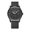 NaviForce NF8024 grey leather strap & grey analog dial men's wrist watch