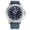 NaviForce NF9122 blue leather strap & analog with day date dial men's classical watch