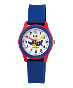 Q&Q VS59J009Y purple resin band & white analog numeric dial girls classic watch