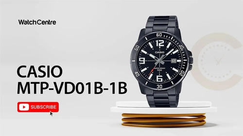 Casio MTP-VD01B-1BV black stainless steel chain men's analog wrist watch enticer series review