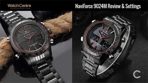 NaviForce NF9024- black stainless steel chain men's stylish wrist watch