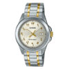 Casio MTP-1215SG-7B3 wo tone stainless steel silver arabic numerical dial mens wrist watch