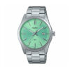 casio-MTP-VD03D-3A2-green-analog-dial-silver-chain-mens-dress-watch