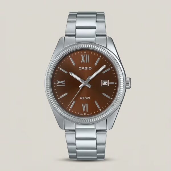 Casio MTP-1302DD-5AV Men's Brown Dial Stainless Steel Watch | Original Casio Pakistan