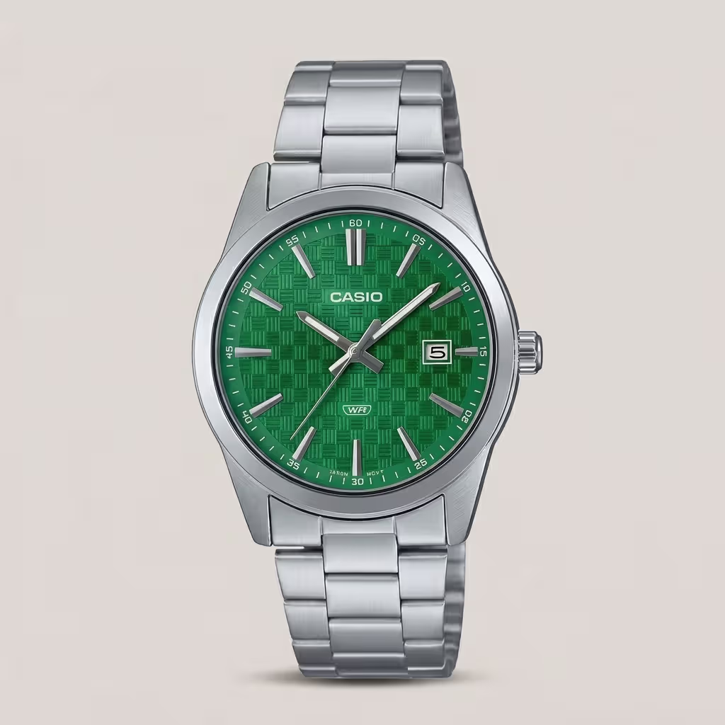 casio-MTP-VD03D-3A1-classic-green-analog-dial-silver-chain-mens-dress-gift-watch