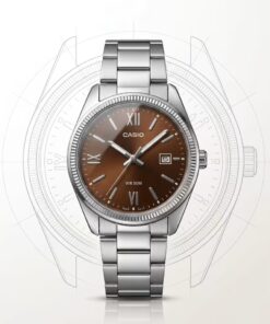 Casio MTP-1302DD-5AV Men's Brown Dial Stainless Steel Watch | Original Casio Pakistan