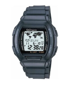 Q&Q MMW3P101Y World Time Digital Mens Wrist Watch