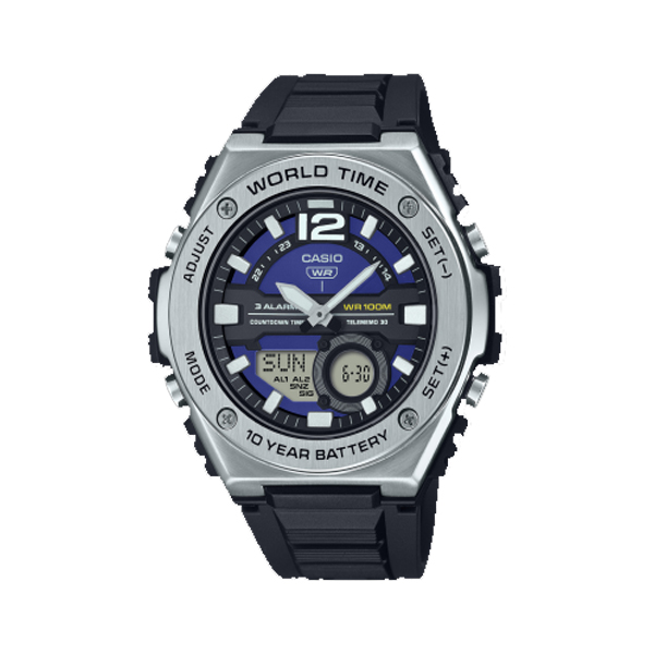 Casio MWQ-100-2AV | World Time, Telememo, 10 Years Battery