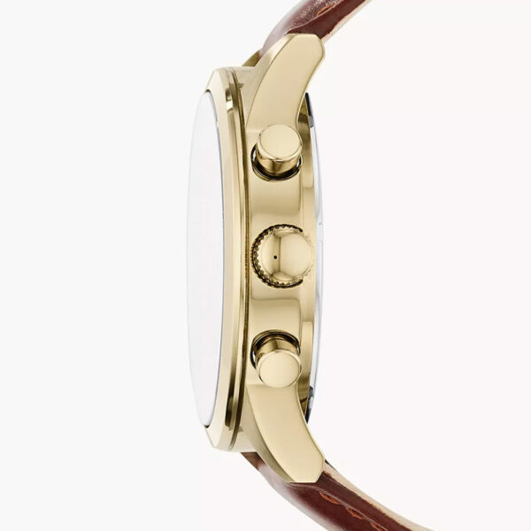 Fossil Men's Watch in Black Chronograph Dial & Brown Strap - Image 3