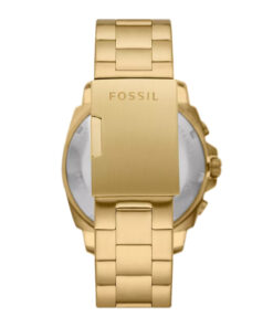 Fossil men's golden gift watch bracelet view