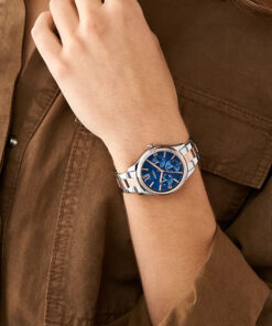 Fossil New Couple Gift Watch Set in Blue Dial & Rose Gold Chain - Image 4